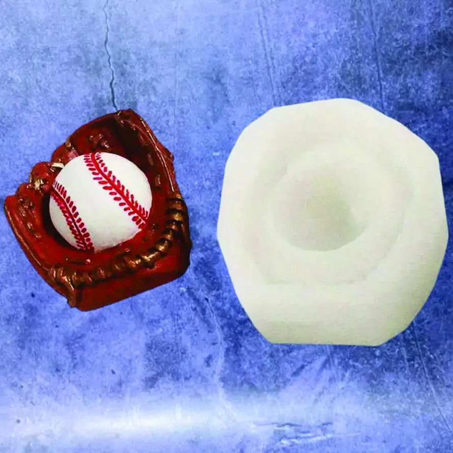 Small Baseball Glove Soap 1 Cavity Silicone Mold 2124