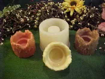 Small Drippy Flicker Candle 1 Cavity Silicone Mold 1409