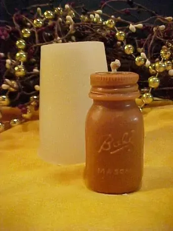 Small Mason Jar Votive 1 Cavity Silicone Mold 1290