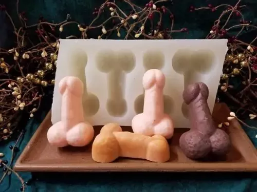 Small Penis 4 Cavity Small Soap Silicone Mold 260