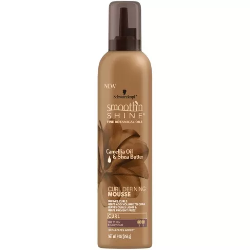 SMOOTH'N SHINE CURL DEFINING MOUSSE CAMELIA & SHEA BUTTER 9oz