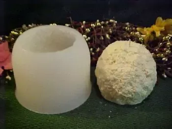 Snowball Candle 1 Cavity Silicone Mold 1467