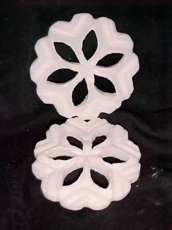 Snowflake Lattice for Mason Jar 1 Cavity Silicone Mold 2038