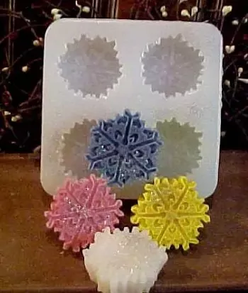 Snowflake Tarts 4 Cavity Silicone Mold 1518