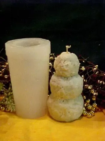 Snowman Candle 1 Cavity Silicone Mold 1931