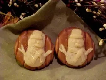 Snowman Cookie Tart 1 Cavity Silicone Mold 2031