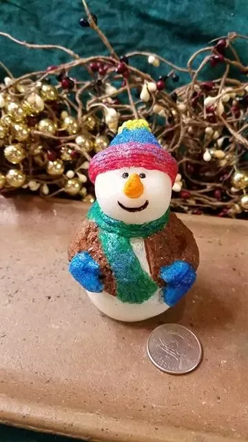 Snowman With Sweater Small Soap Silicone Mold 7026