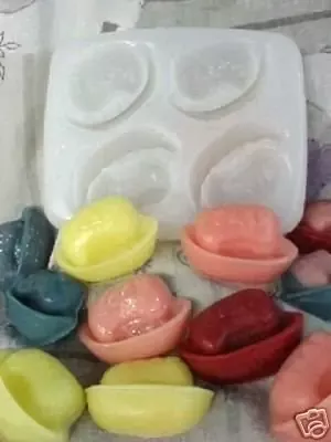 Soap Dish Mini Embeds 4 Cavity Silicone Mold 879