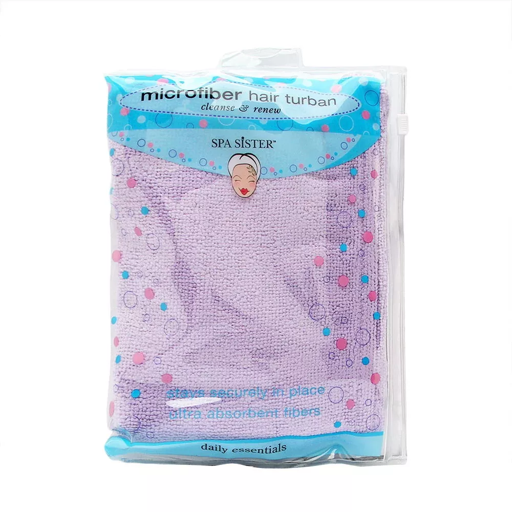Spa Sister Microfiber Hair Turban Lavender