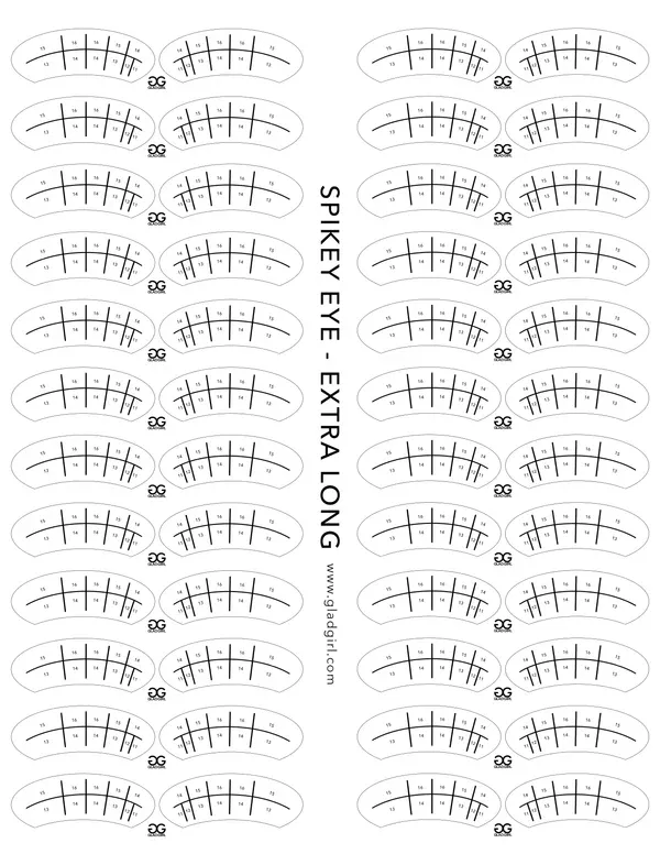 Spikey Eye Lash Map Sticker