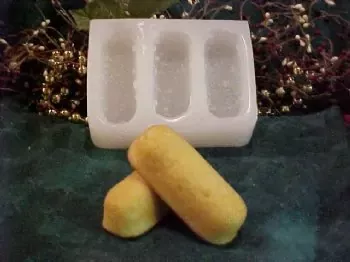 Sponge Cake Roll Small Soaps 3 Cavity Silicone Mold 2200
