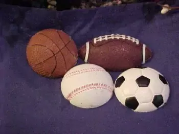 Sports Ball Embeds 4 Cavity Silicone Mold 844