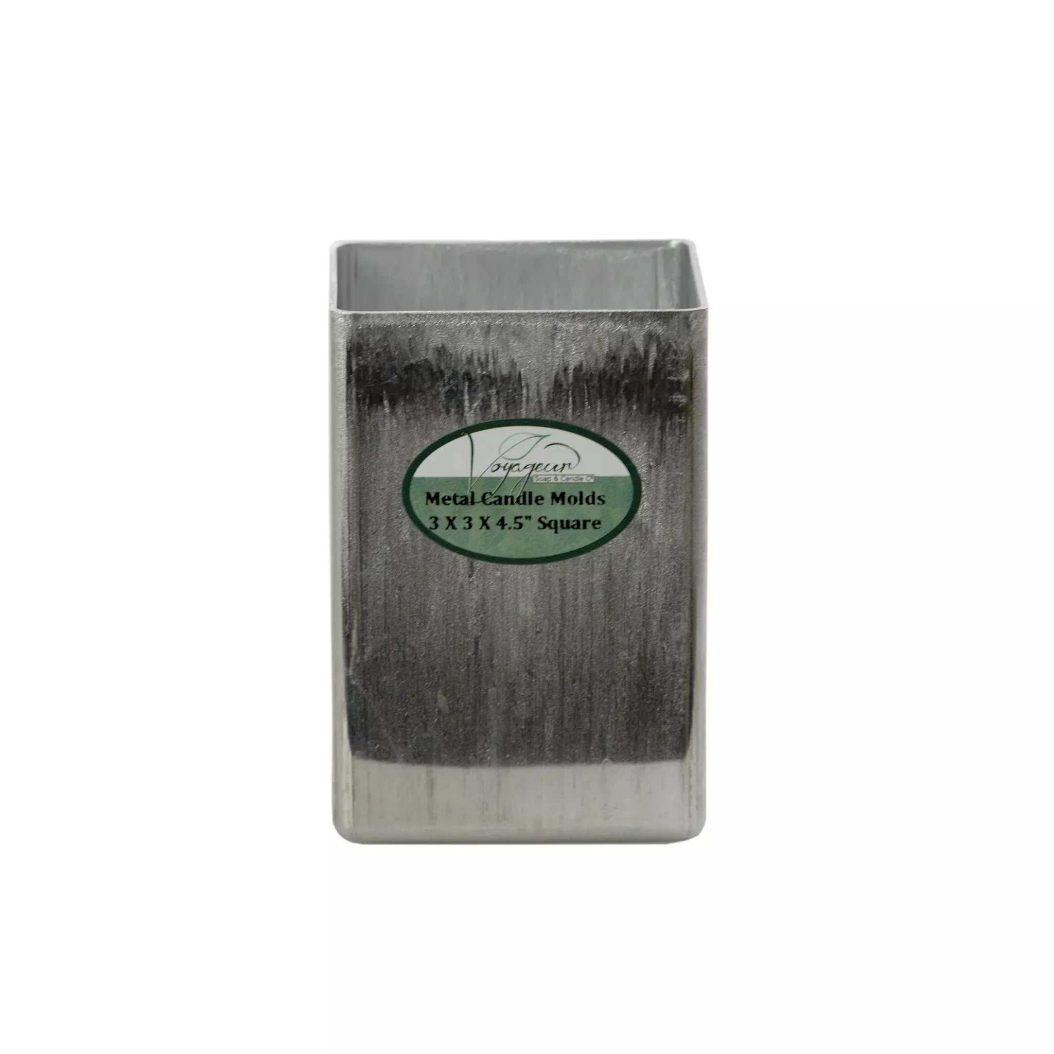 Square Metal Candle Mold 3 x 3 x 4.5″
