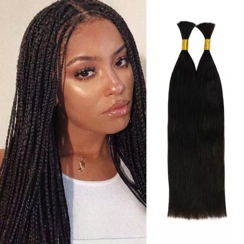 Starlet 100% Virgin Unprocessed Human Braiding Hair Straight Bulk (18″-20″)