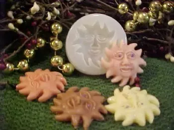 Sun With Face Embed 1 Cavity Silicone Mold 2527