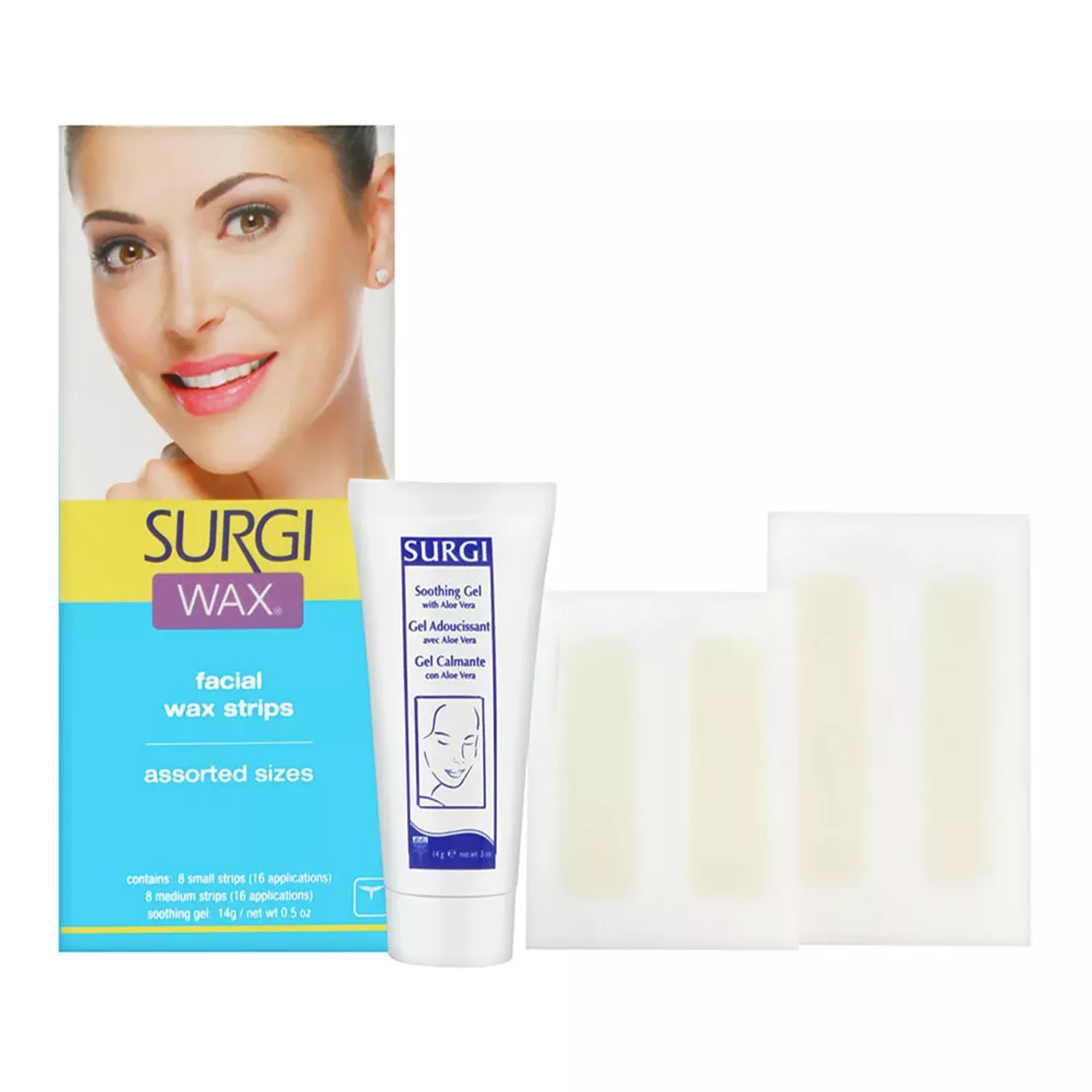 Surgi Facial Wax Strips Assorted Sizes