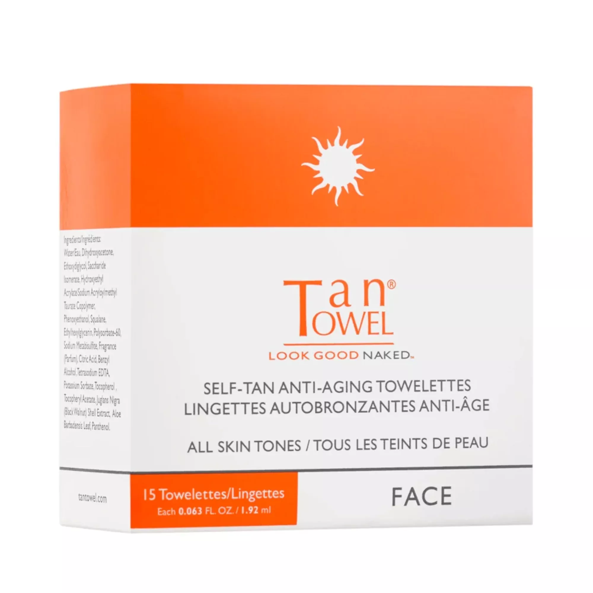 TanTowel Face Towelettes 15-Pack