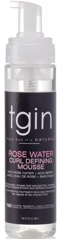 TGIN Rose Water Curl Defining Mousse