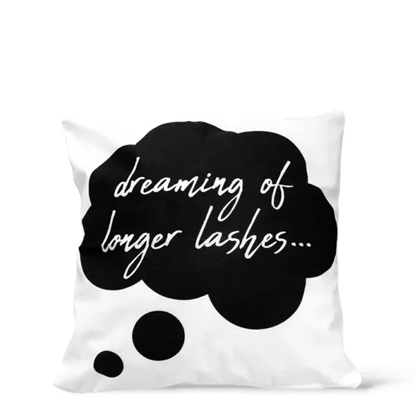 Throw Pillow Cover – Dreaming of Longer Lashes 18″ x 18″