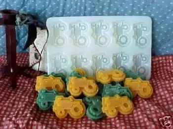 Tractor Embeds 10 Cavity Silicone Mold 198