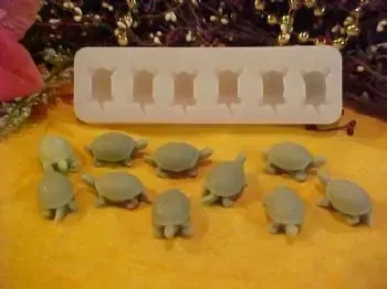 Turtle Embeds 6 Cavity Silicone Mold 566