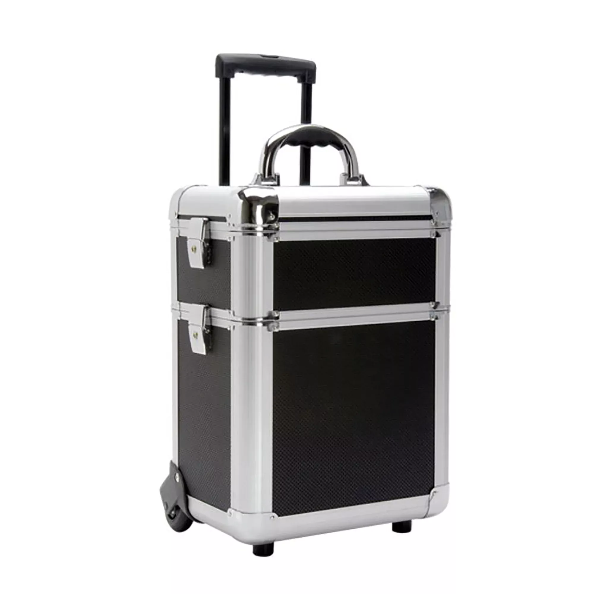 TZ Case Wheeled Two Section Beauty Case Black AB-311T