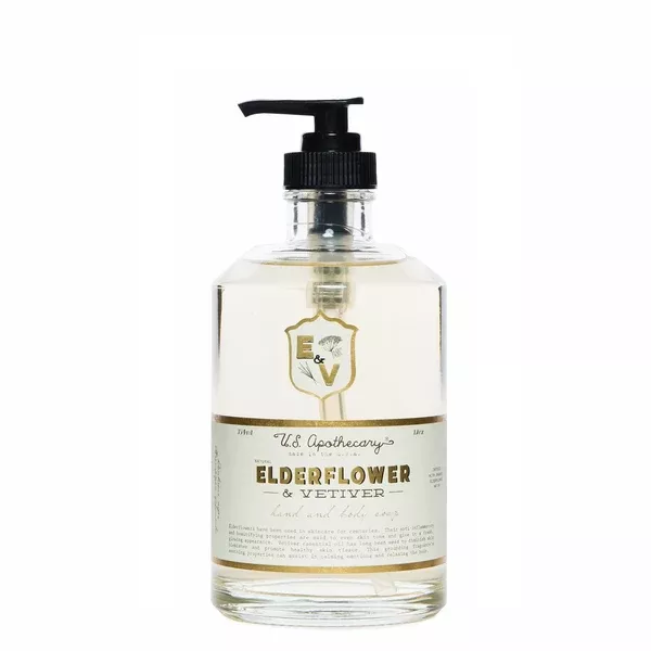 U.S. APOTHECARY ELDERFLOWER & VETIVER HAND AND BODY SOAP
