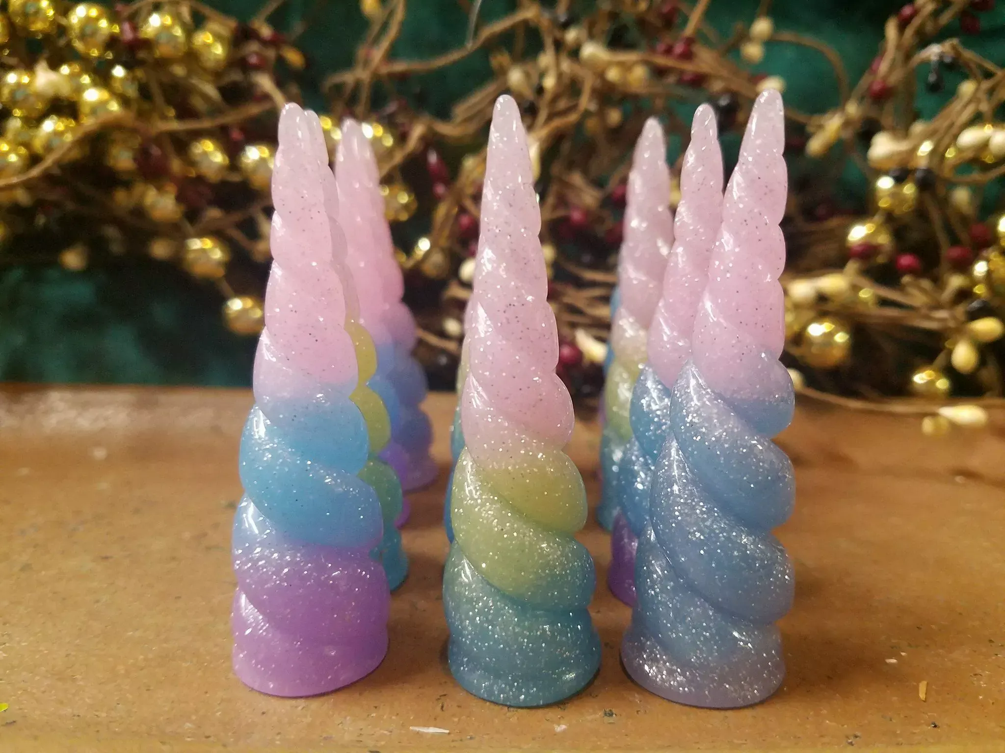 Unicorn Horn 12 Cavity Embed Silicone Mold 1828