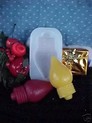 Vintage Light Bulb Tart 1 Cavity Silicone Mold 5348