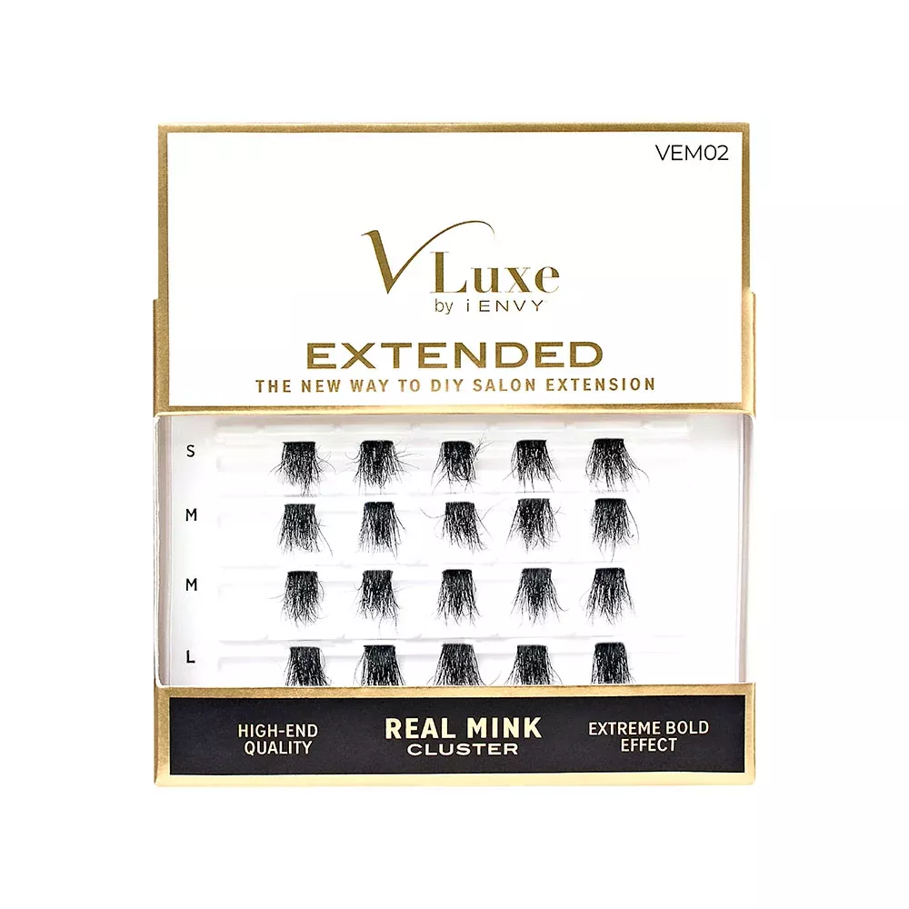 VLUXE BY IENVY EXTENDED REAL MINK CLUSTER LASHES #02- [VEM02]