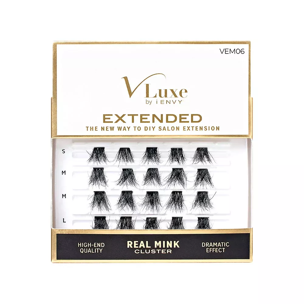 VLUXE BY IENVY EXTENDED REAL MINK CLUSTER LASHES #06- [VEM06]