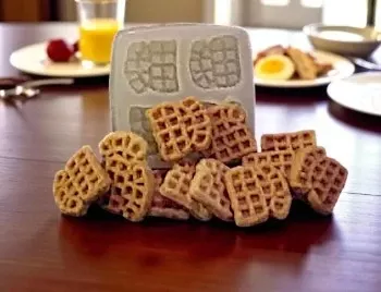 Waffle Mini Embeds Silicone Mold 4 Cavity 750