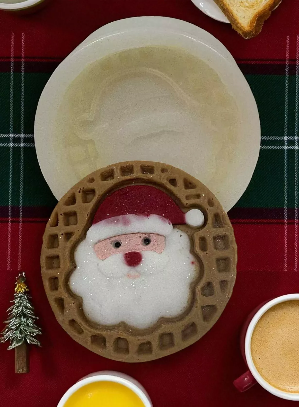 Waffle Santa Claus Silicone Mold 1 Cavity 2484