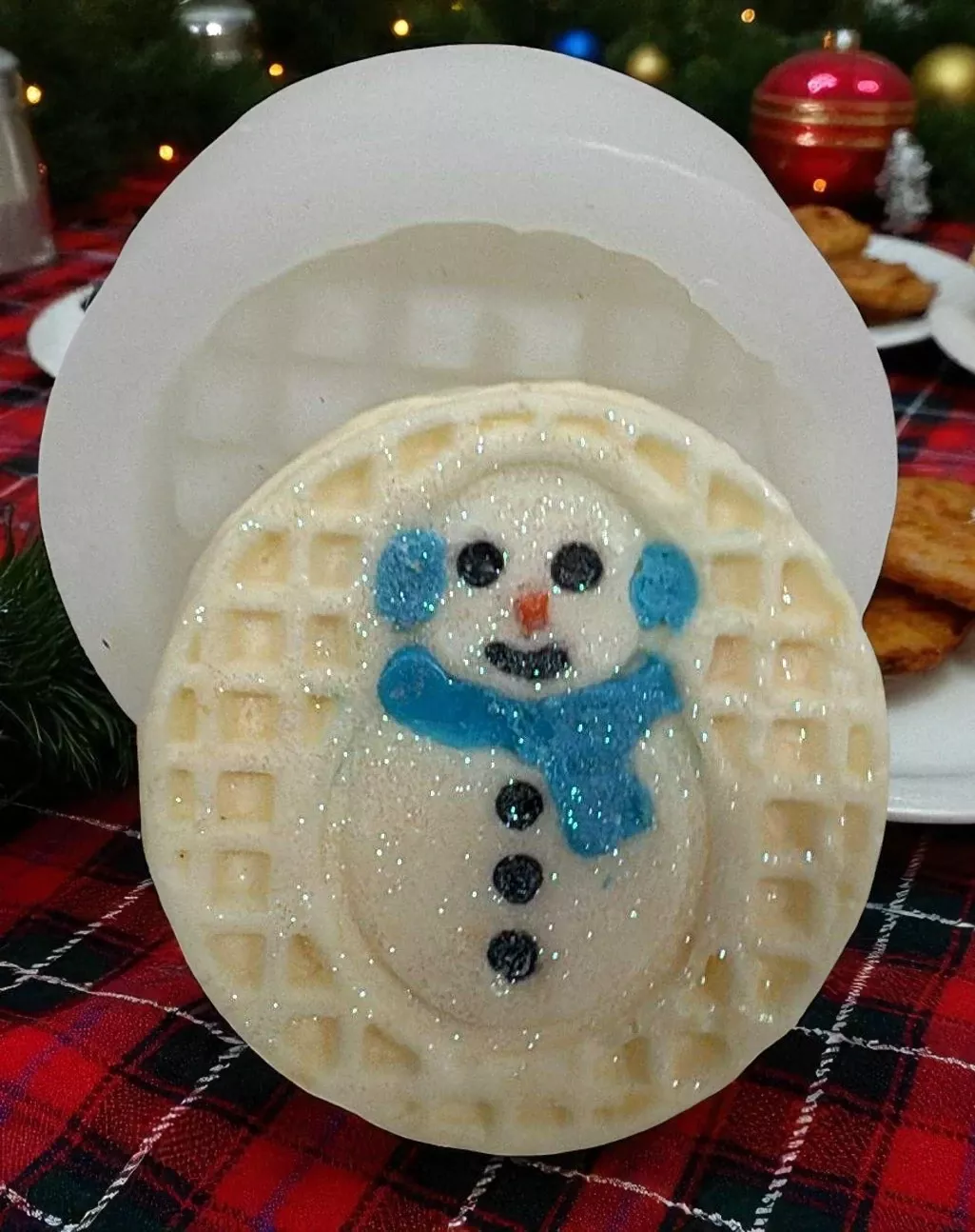 Waffle Snowman Silicone Mold 1 Cavity 2144