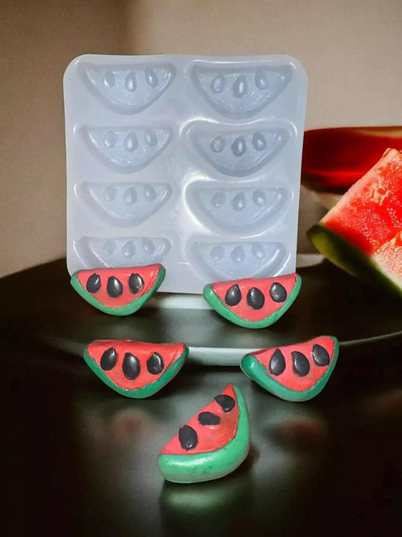 Watermelon Slice Silicone Mold Embeds 8 Cavity 794