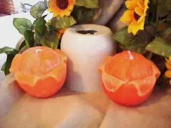 Whole Orange Peeled Candle Silicone Mold 1230