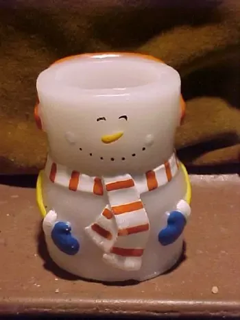 Winter Snowman Tea Light Holder 1 Cavity Silicone Mold 1771