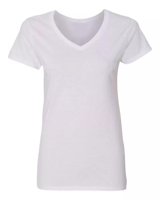 WOMEN’S V-NECK FITTED T-SHIRT