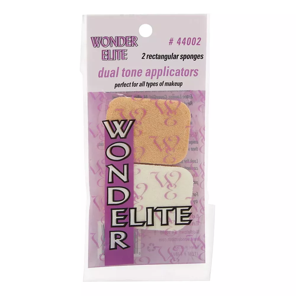 Wonder Elite Dual Tone Rectangular Sponges 2 Count