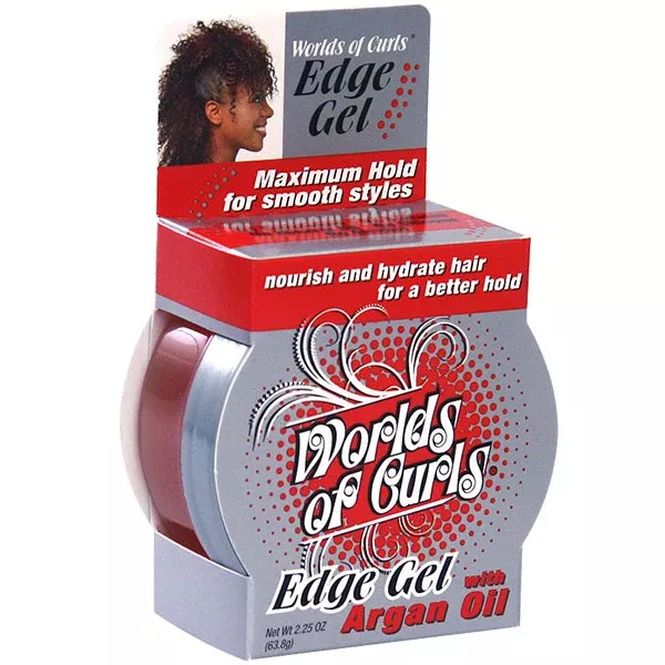 Worlds Of Curls Edge Gel - Argan Oil 2.25oz