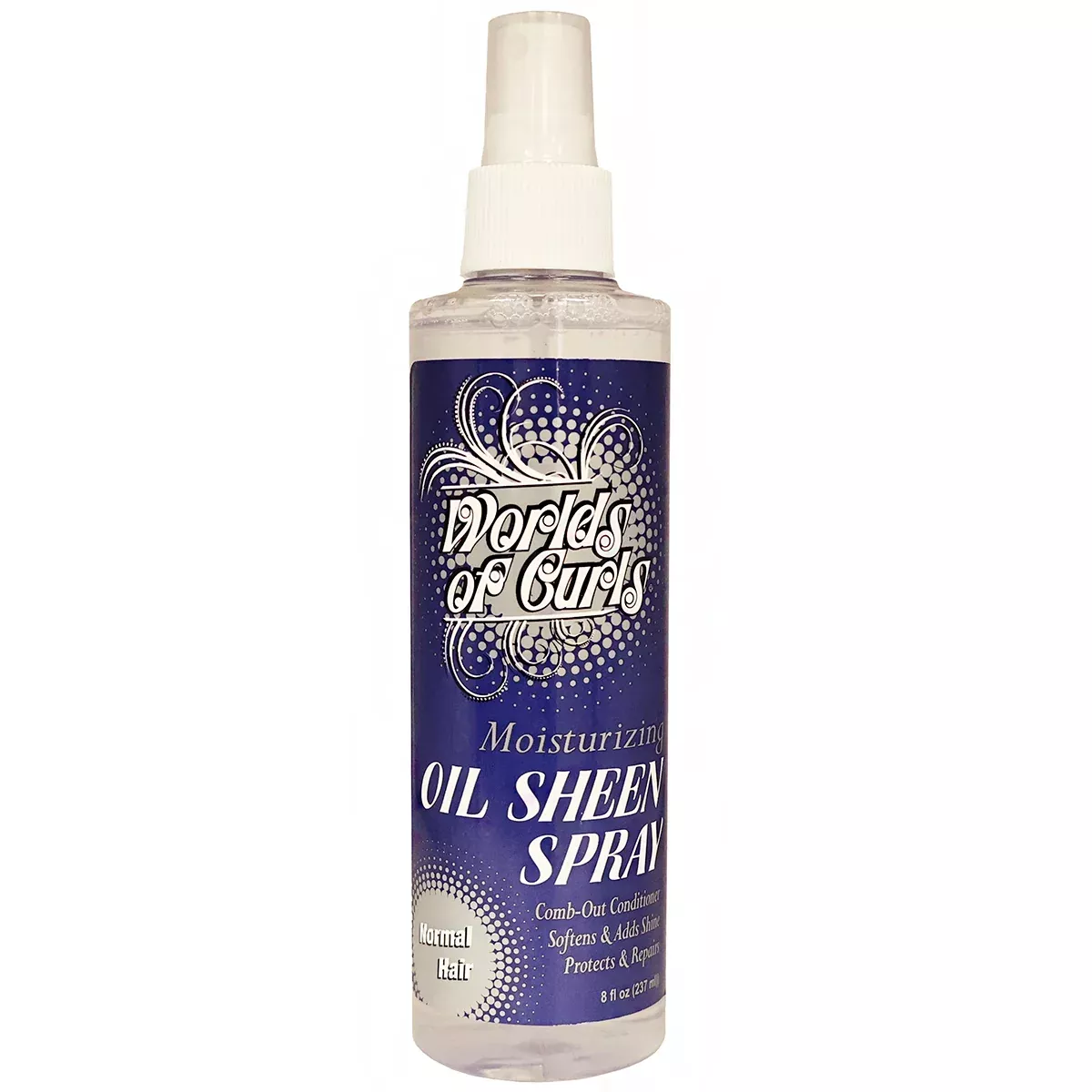 Worlds of Curls Moisturizing Oil Sheen Spray - Normal Hair 8oz