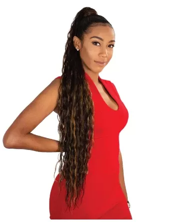Wrap Ponytail MALAYSIAN WAVE 18″