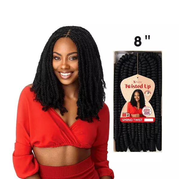 X-PRESSION TWISTED UP SPRING TWIST 8″ CROCHET HAIR