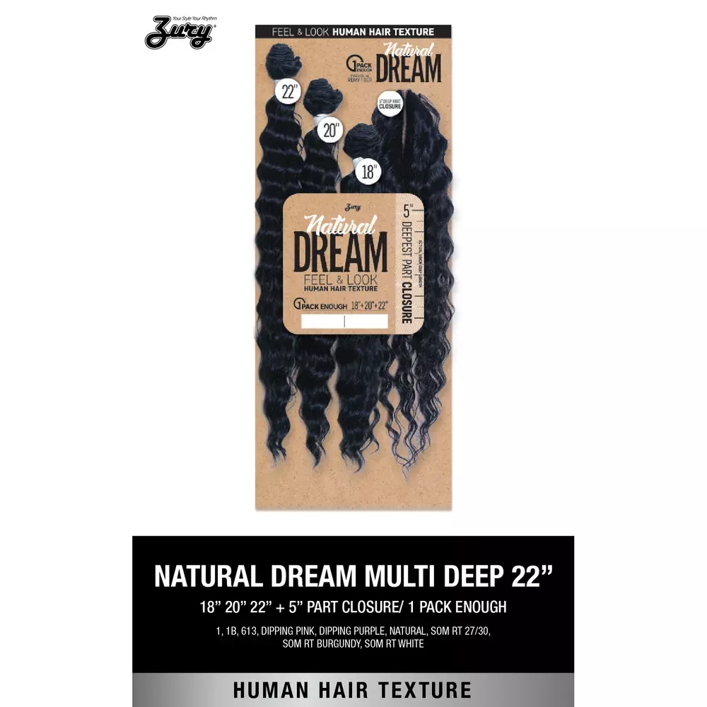 Zury Natural Dream Multi Deep 22″ Hair Bundle Extensions Pack