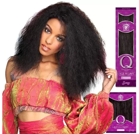 Zury Q Lace Human Blend Natural Texture Closure + Weaving 16″